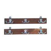 Lot 2 coat racks type schoolboy three hooks