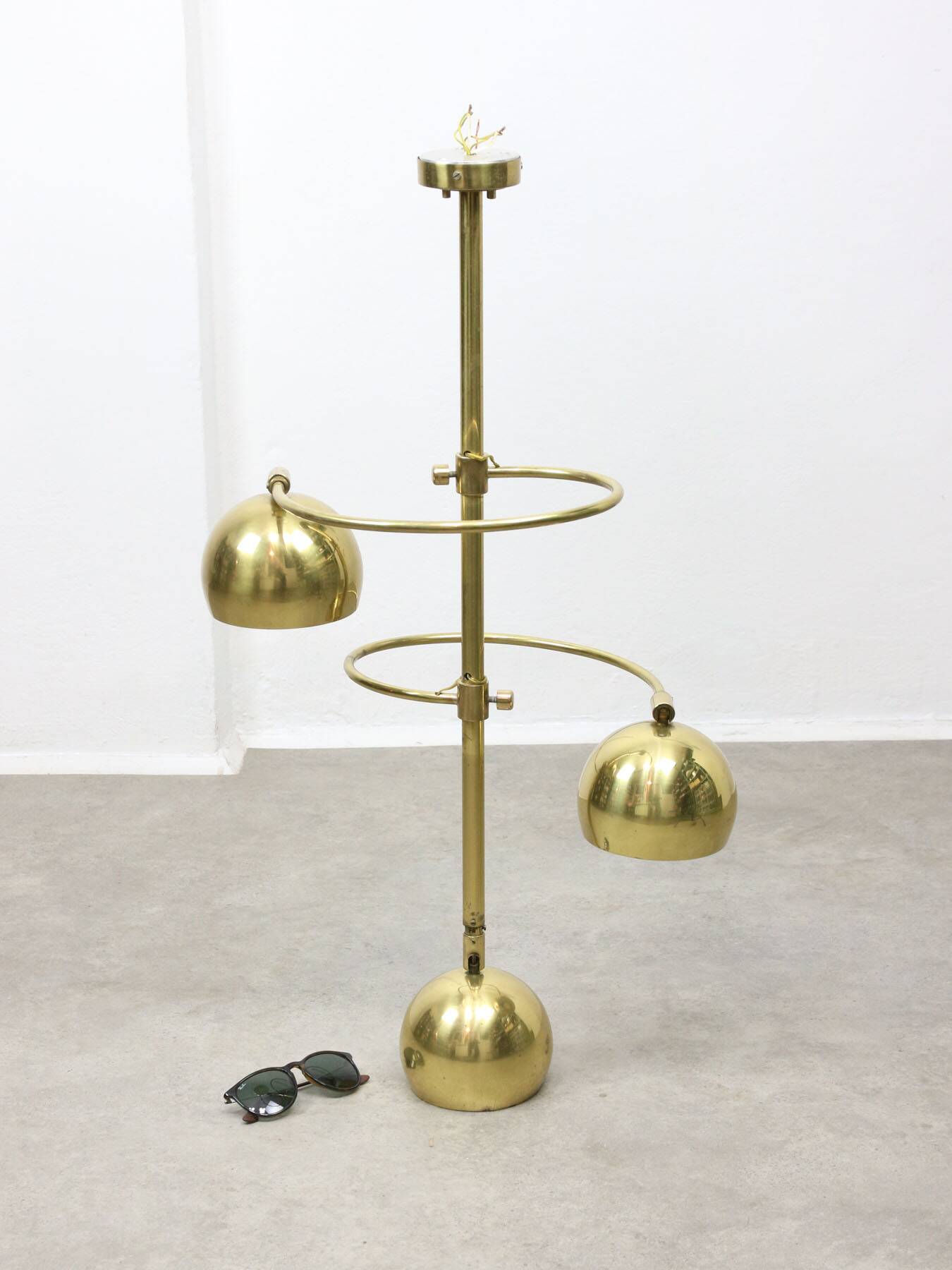 Vintage Italian Brass Ceiling Chandelier
