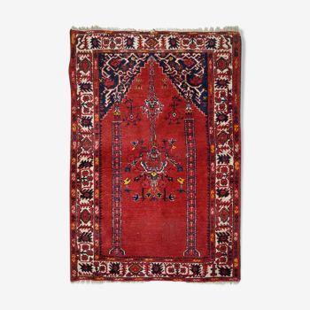 Old turkish carpet anatolian handmade 79cm x 112cm 1940s, 1c563