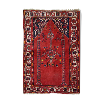 Old turkish carpet anatolian handmade 79cm x 112cm 1940s, 1c563