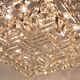 Large square chandelier by Bakalowits with diamond-shaped crystals, Austria, 1950s.