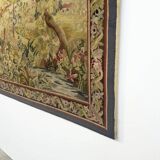 Tapisserie verdure dans le goût d’Aubusson sur châssis (214 x 176 cm)