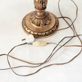 Lampe en bois doré