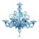 Venetian Blue Satin Murano Glass Chandelier by Simoeng