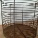 Round basket in vintage mesh metal