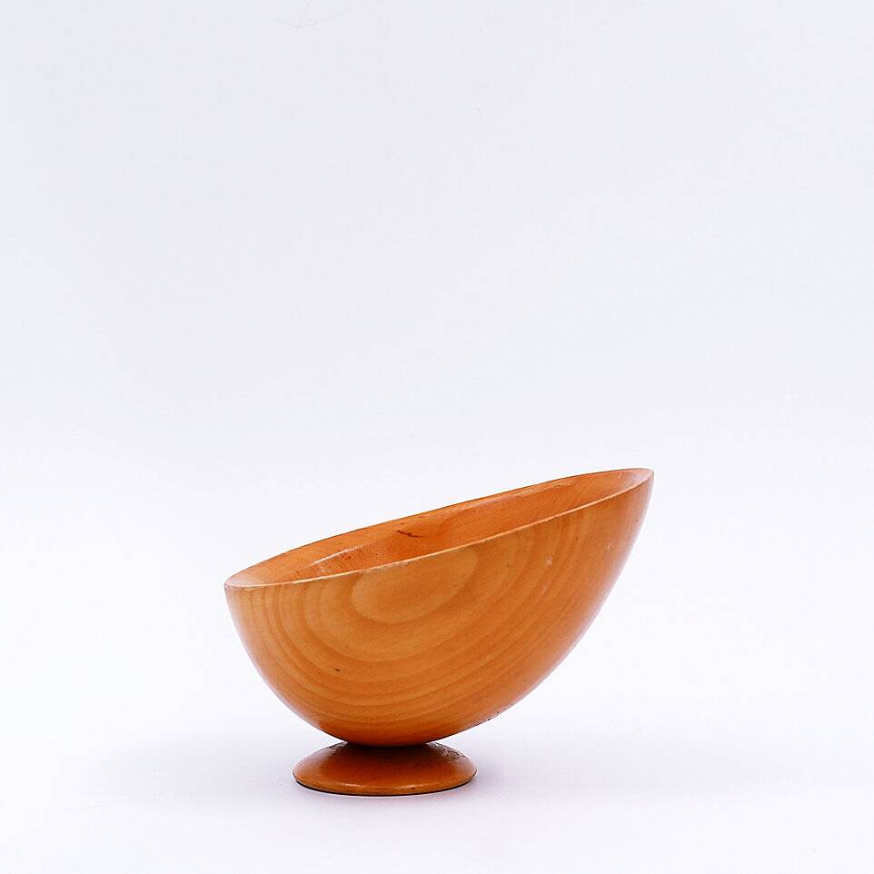 Massimo Iosa Ghini Twergi for Alessi Postmodern Wooden Bowl Memphis Style