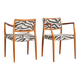 Set of 2 Danish armchairs by Niels O. Møller, model 65, mid-century design.