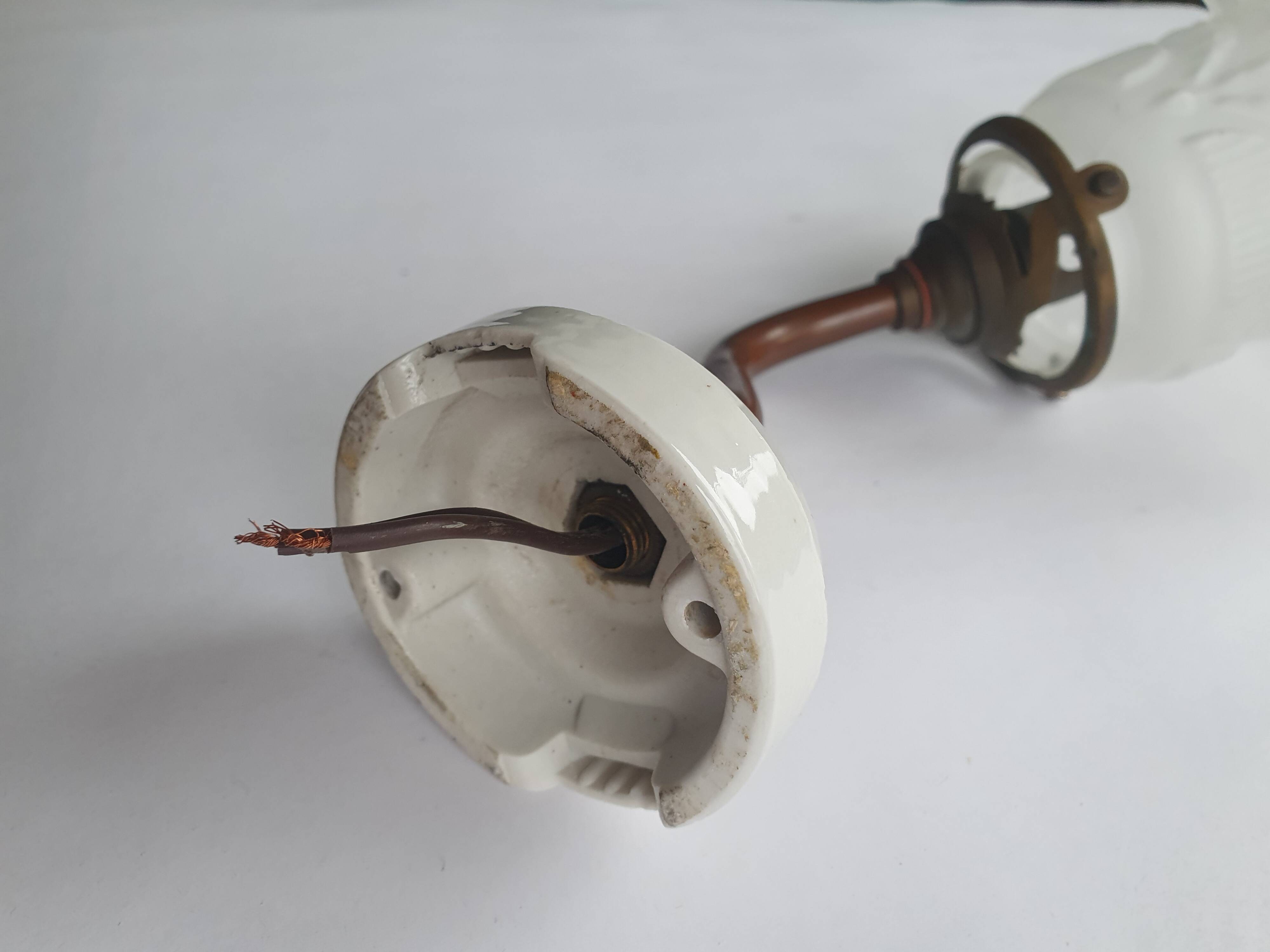 Pair of antique 1930s art deco wall lights