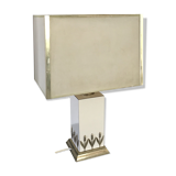 Lampe vintage laque et laiton