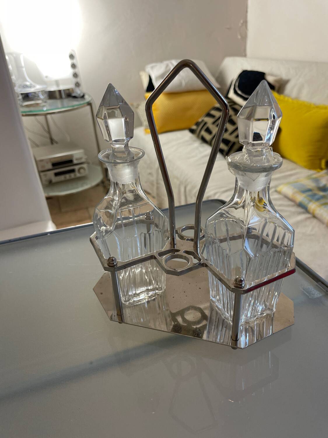 Art Deco oil and vinegar server