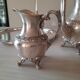 Silver metal coffee service