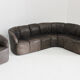 Vintage modular leather sofa and armchair Walter Knoll Piccolino 1960s
