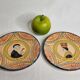 Pair of Henriot Quimper plates, Soulac decoration, signed, 1973, 18 cm