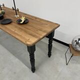 Farm table desk turned legs