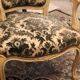 Pair of Louis XV-style convertible armchairs
