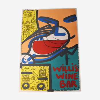 Poster "Willi"s Wine Bar" Boisrond - Memphis design -1985