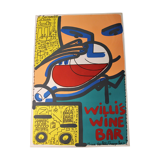Poster "Willi"s Wine Bar" Boisrond - Memphis design -1985