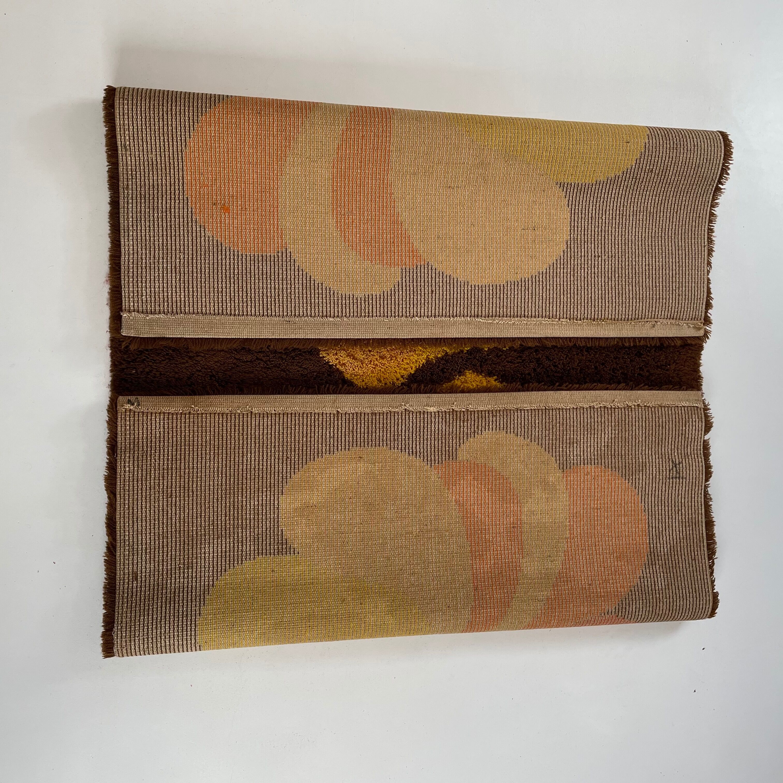 Multi-color vintage 1970s modernist high pile panton style rug, germany, 1970s