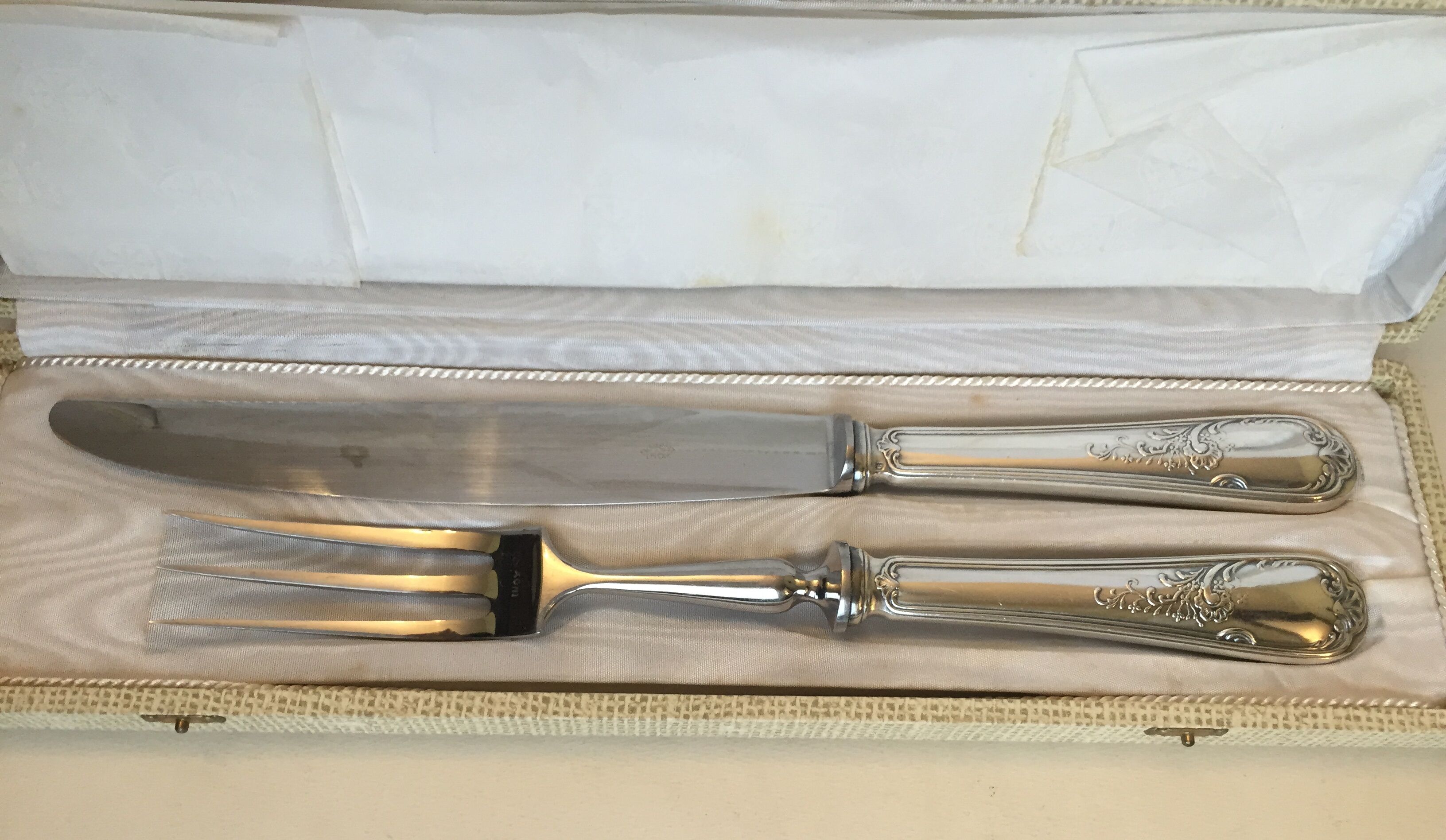 Silver metal service cover