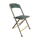 Vintage chaisor folding chair golden frame and blue velvet