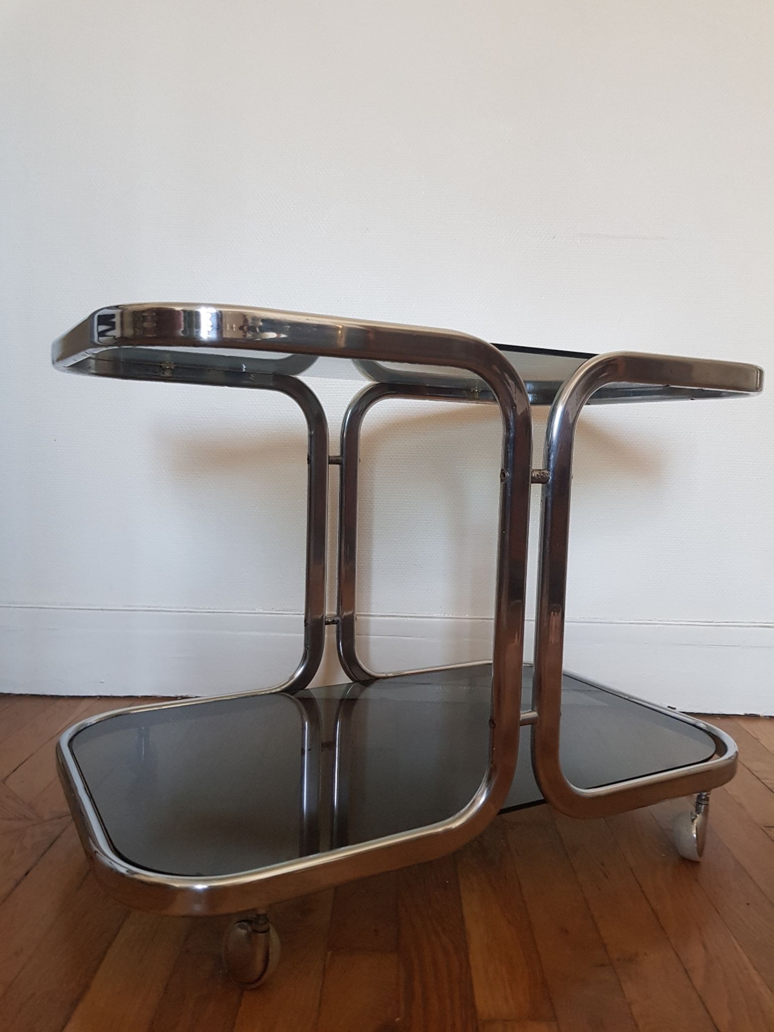 Metal and glass coffee table