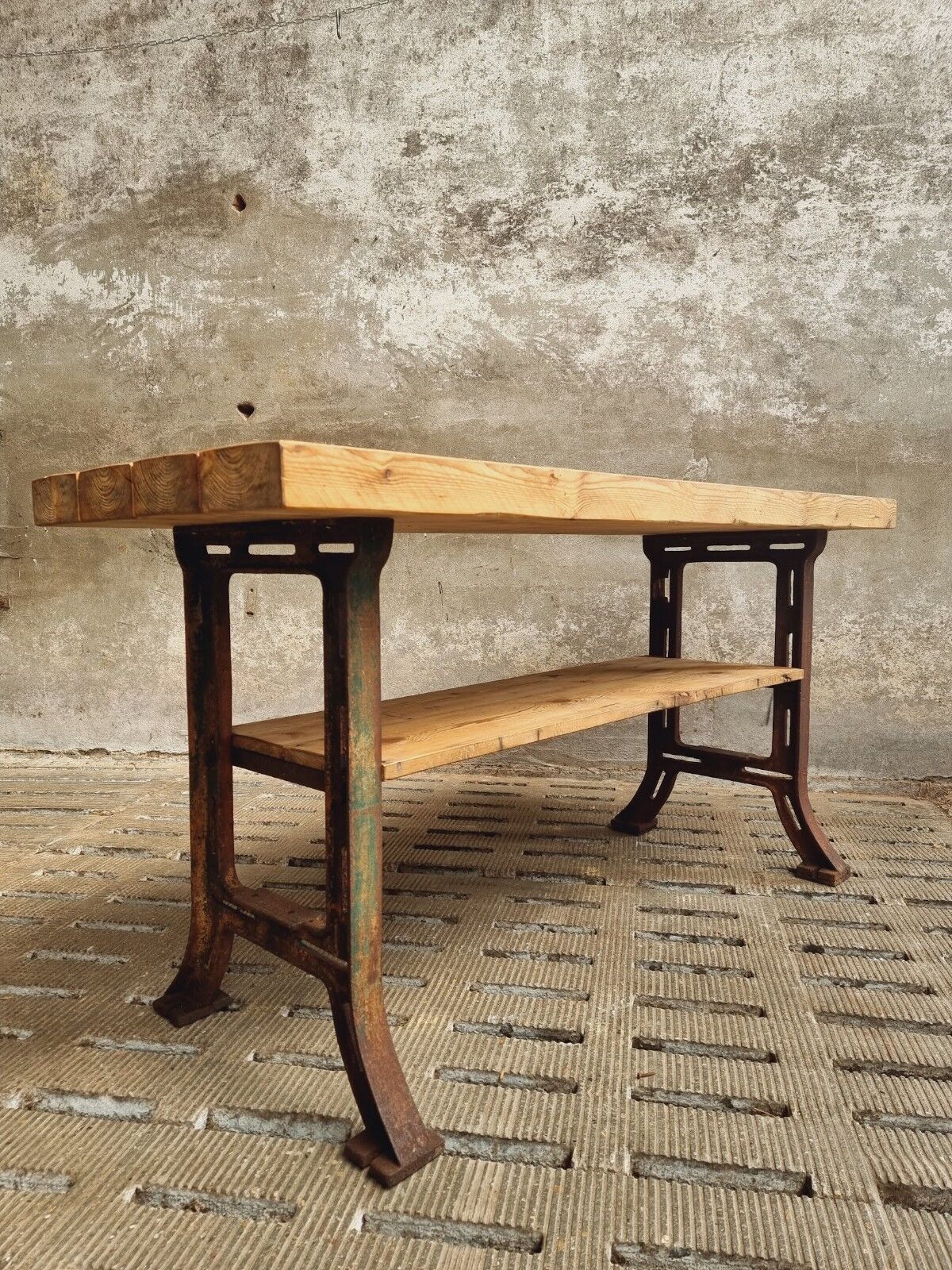 Industrial table side table kitchen island or bathroom furniture