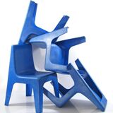 Blue children's chairs seventies design