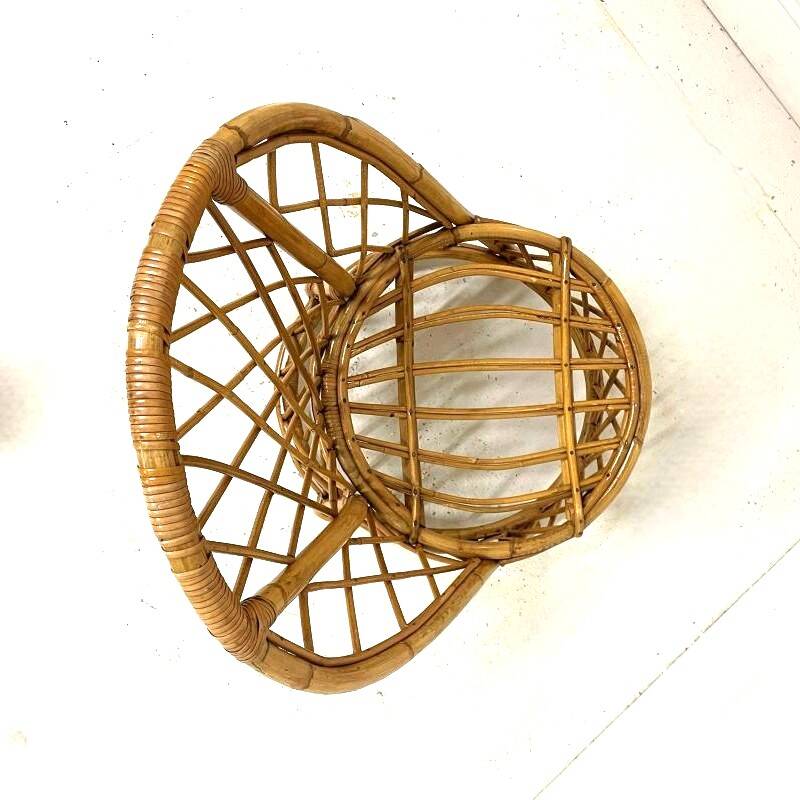 Audoux Minnet lounge chair with basket backrest - 1960s
