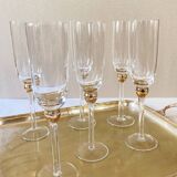 Glass champagne flutes