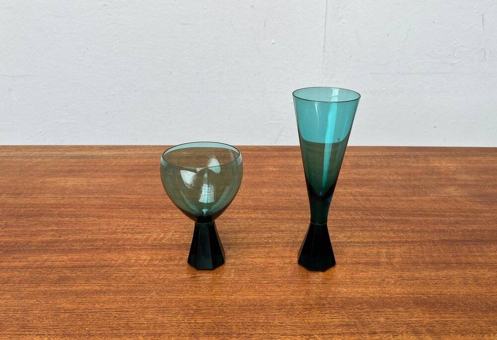 German drinking glasses from the mid-century by Karl Friedrich Glas, 1960s, set of 2.