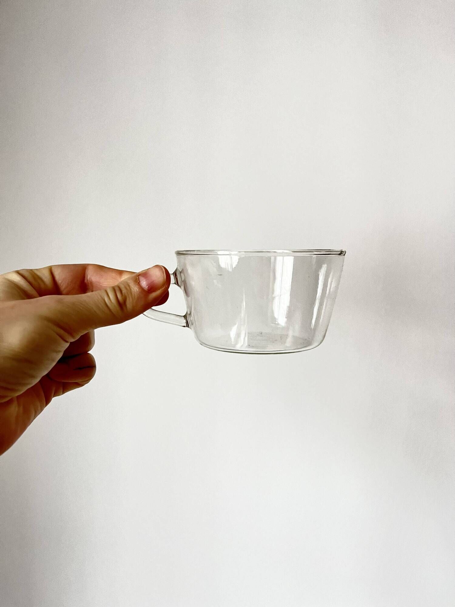 Vintage Glass Borosilicate Tea Set cups by Ilse Decho for Schott Jena, DDR