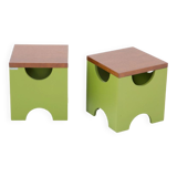 Pair of DADO Ettorre Sottsass stools