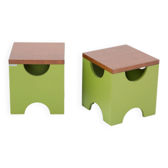 Pair of DADO Ettorre Sottsass stools