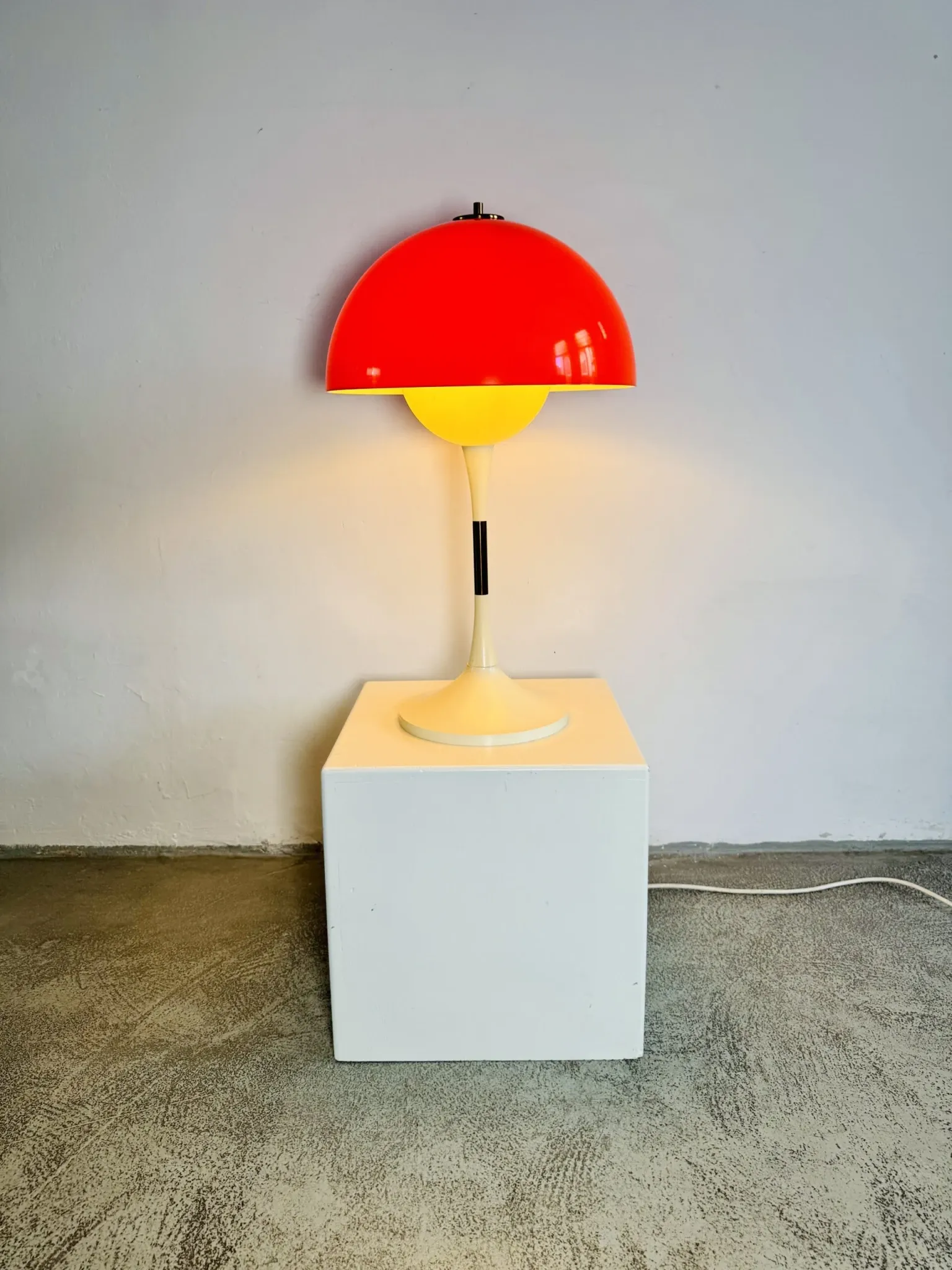 Mid-Century Trixel Table Lamp By Bent Karlby For Lyfa, Denmark 1970S