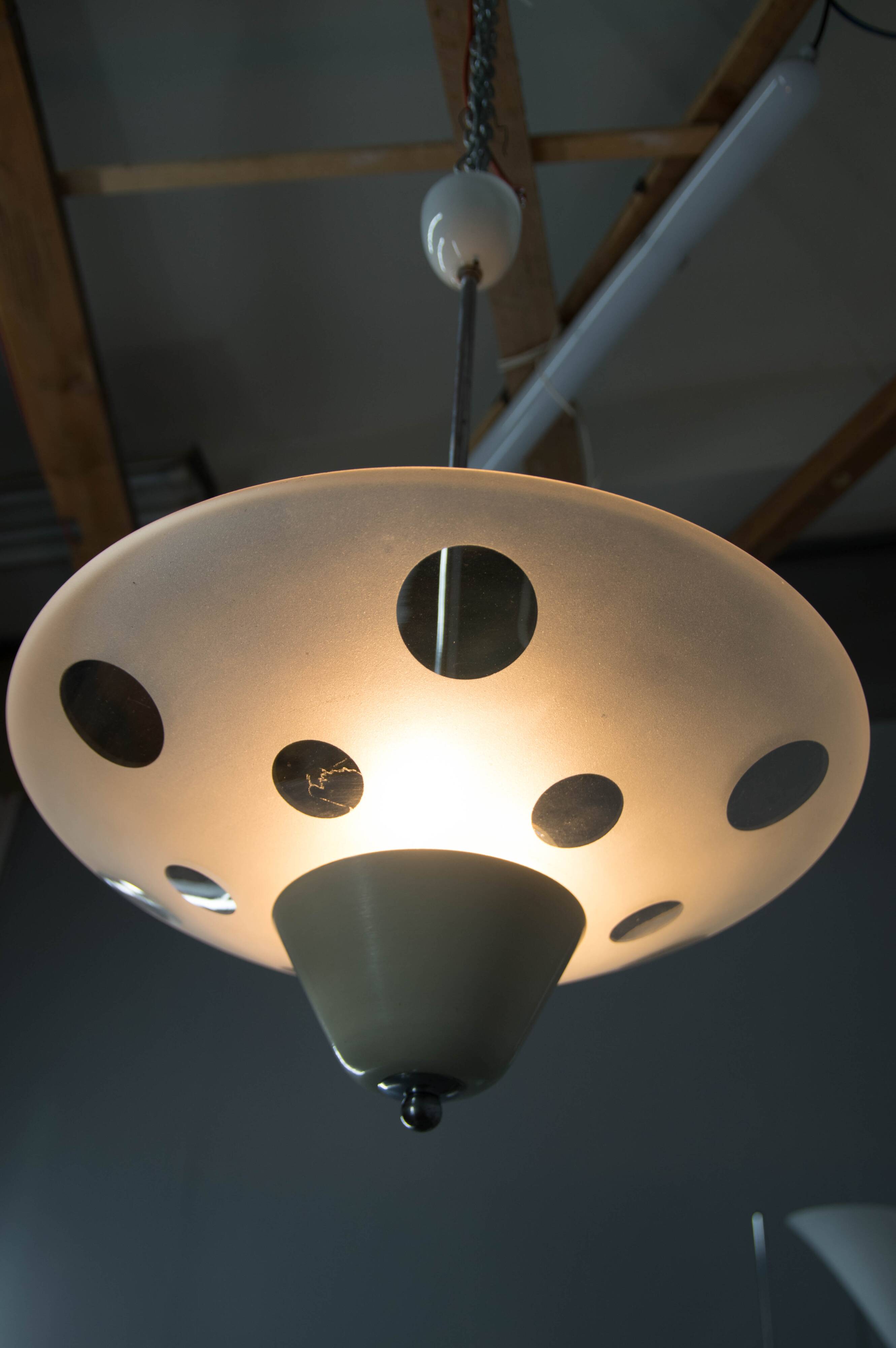 Bauhaus Chandelier by Napako, 1940s