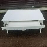 Louis XV style white painted coffee table