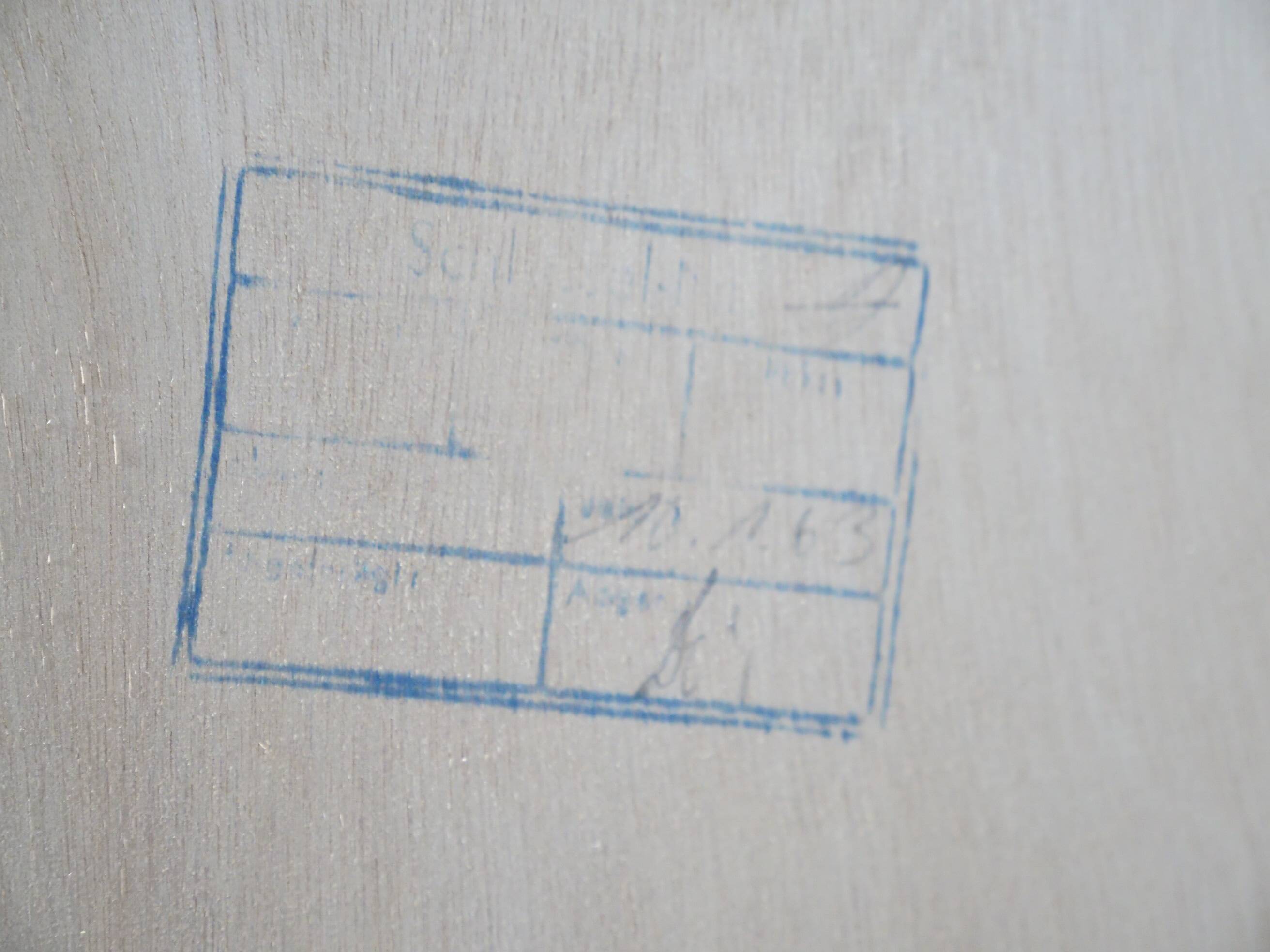 Showcase Cabinet 1960s Sideboard Sliding Door Walnut