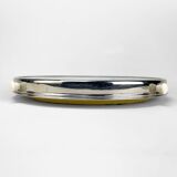 Turntable glass and stainless steel pattern cement tiles