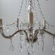 Brass and glass tassel chandelier 40-50s