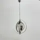 Mid-century glass sphere hanging pendant glass lamp design 1970’s space age Italy