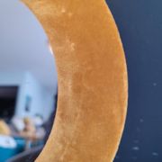 Vintage mirror with mustard velvet frame