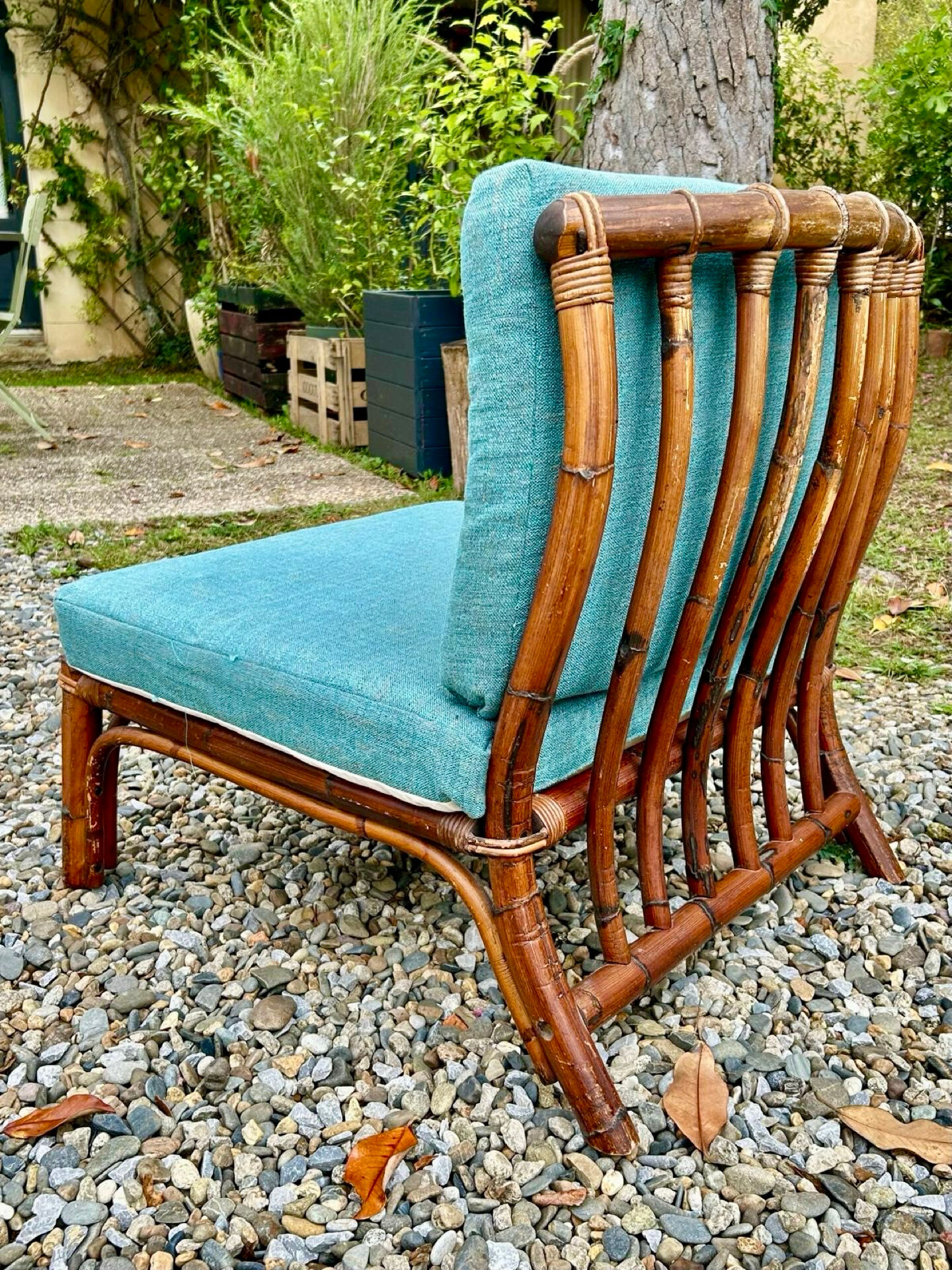 Rattan salon attributed to Alberto Smania.