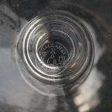 Suite of 6 Baccarat crystal water glasses with honeycomb patterns.