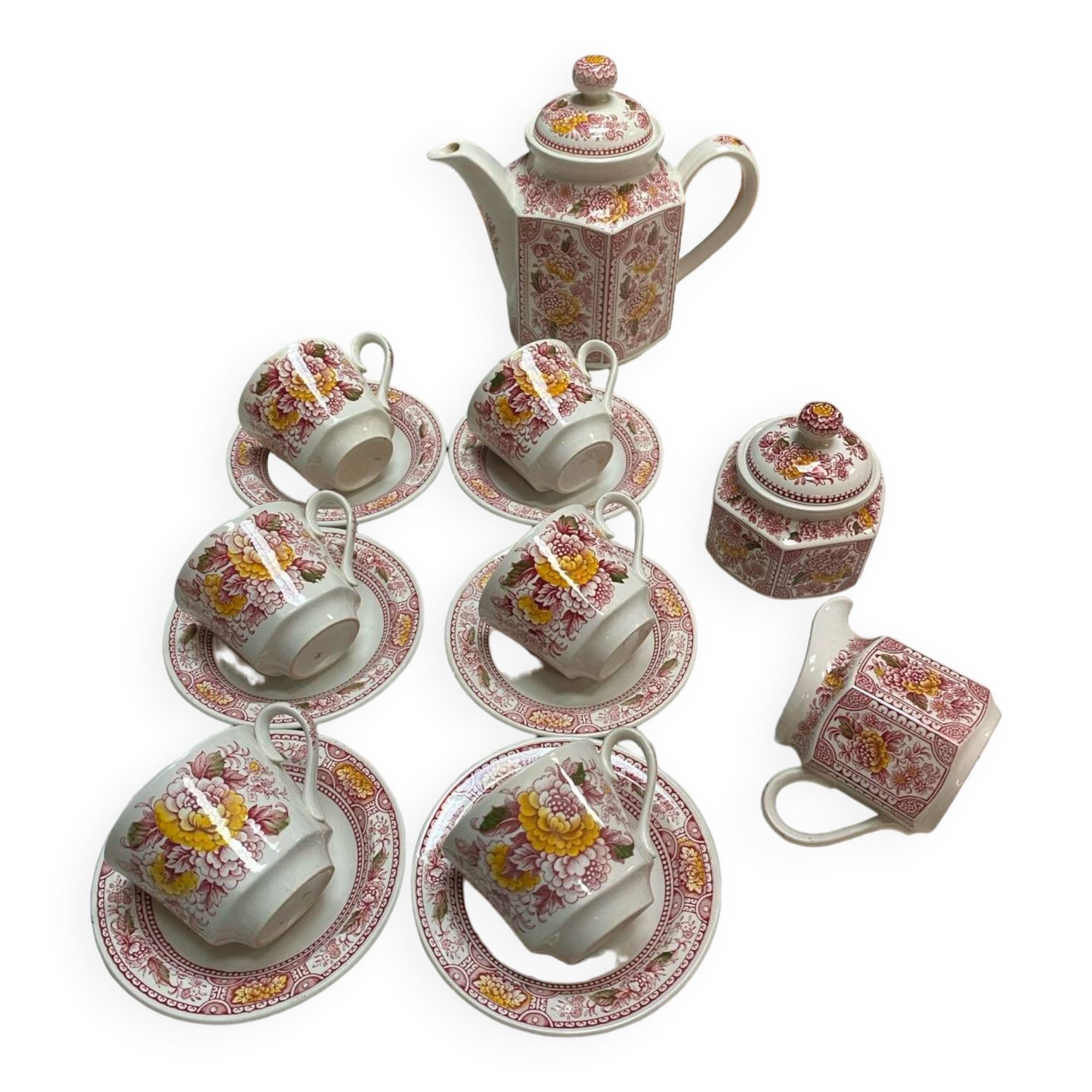 Canterbury English porcelain tea and coffee service