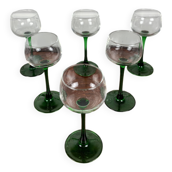 Lot de 6 verres à vin d'alsace
