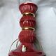 Old red ceramic lamp foot, 50s