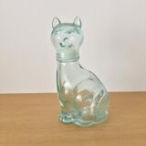 Vintage glass cat bottle