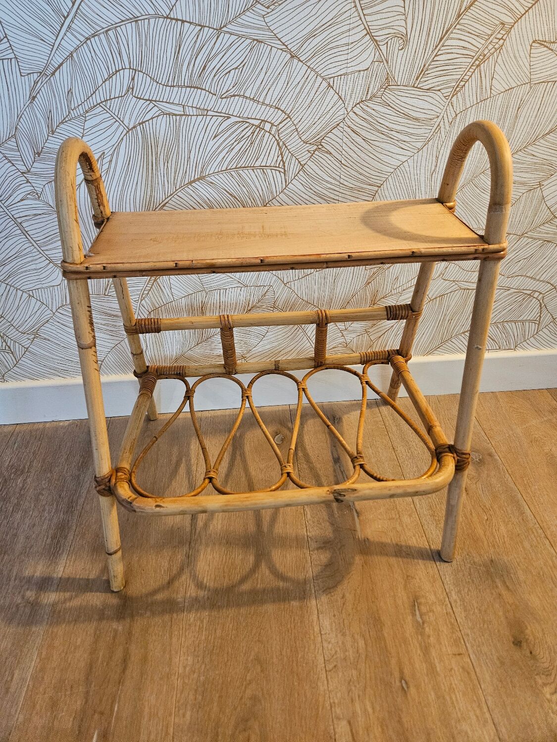 Rattan magazine holders