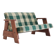 Vintage Sofa checkered fabric and wood , Italy
