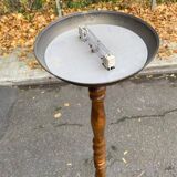 Lampadaire vintage italien Relco Milano en bois massif sculpté